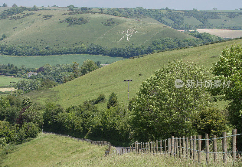 多塞特乡村和cerne abbas giant